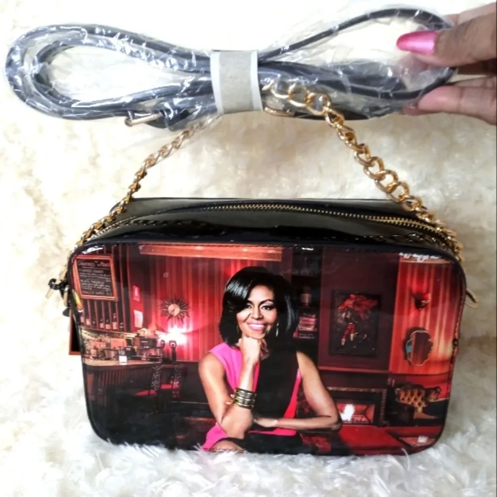 2 for $25 Michelle Obama Crossbody Purse with Gold Cahin Strap